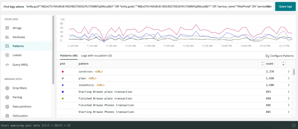 New Relic log analysis tools
