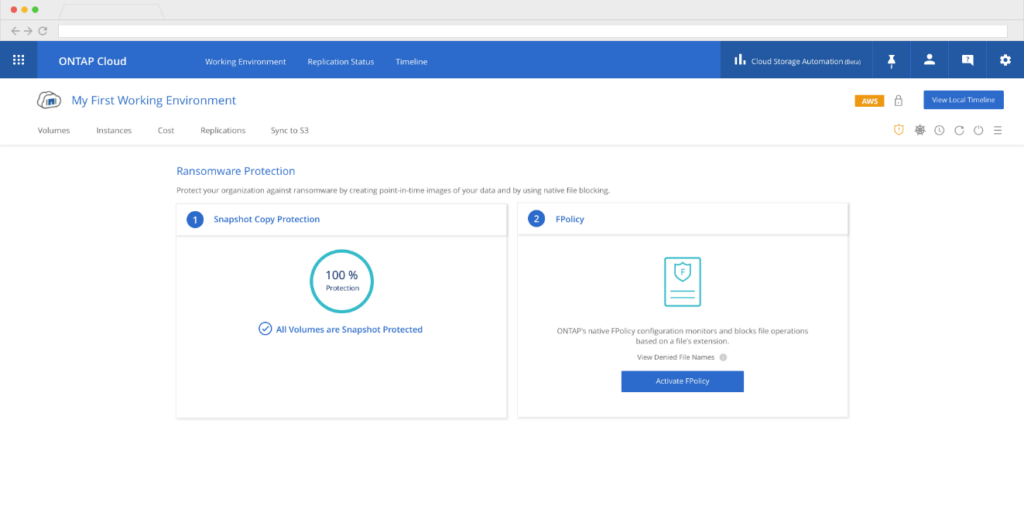 ONTAP Data Management Software storage management software