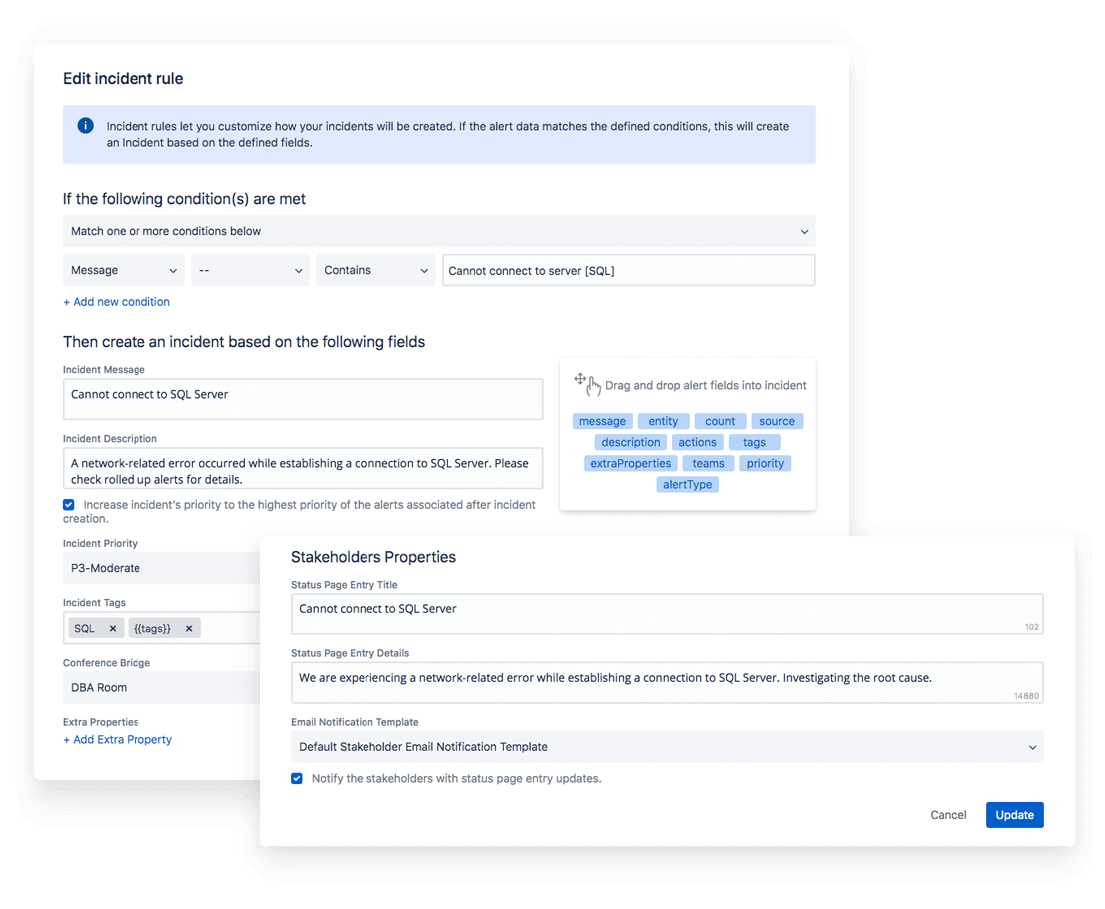 Opsgenie workflows
