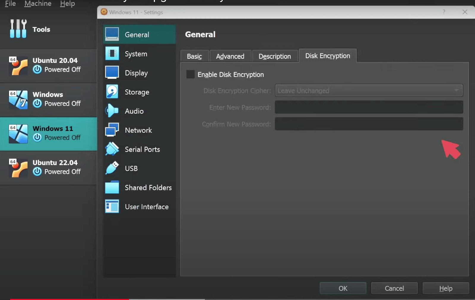 Oracle VirtualBox screenshot