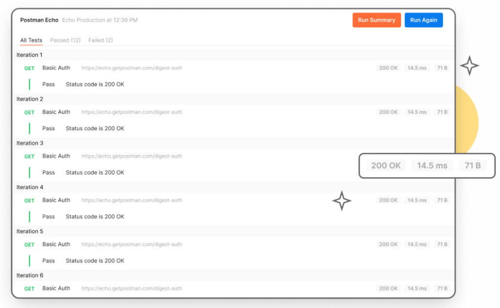 Postman's API testing