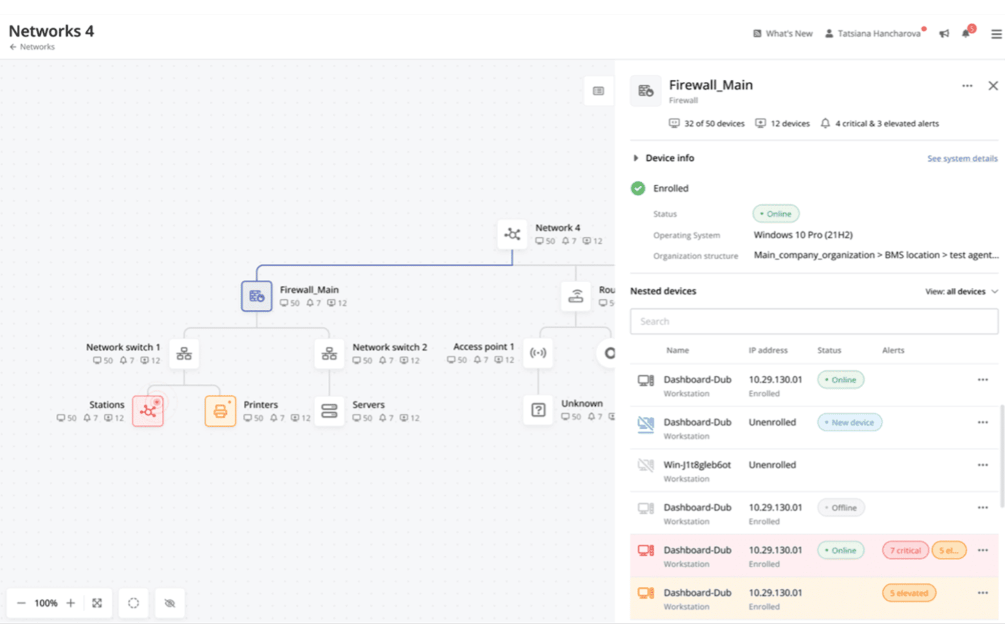Pulseway's IT inventory management software lets you see all endpoints and nested devices