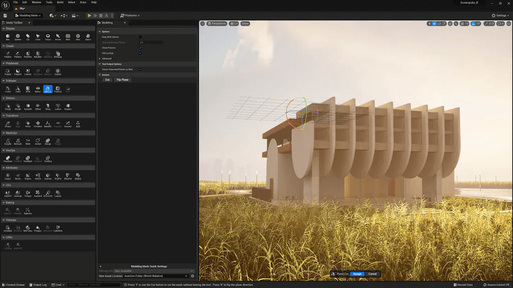 Unreal Engine allows game developers to create assets in real time