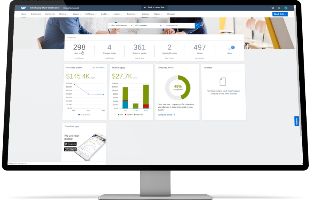 SAP Ariba IT procurement software interface