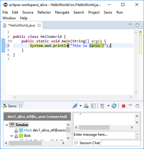 A photo of the annotations feature for the tool Saros.