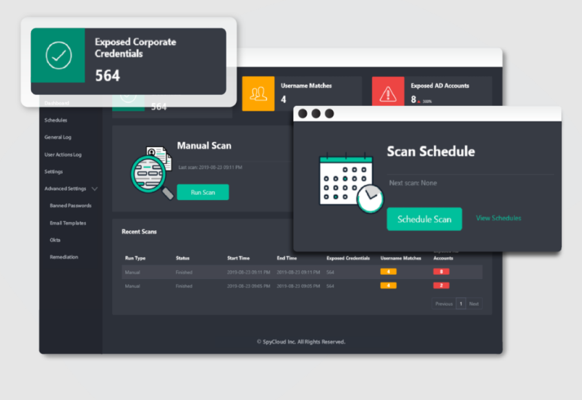 Automated remediation of malware exposure reports of SpyCloud dark web monitoring tool