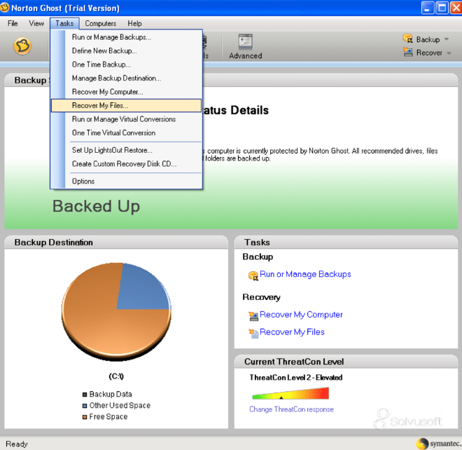 Symantec Ghost Solution Suite sample dashboard