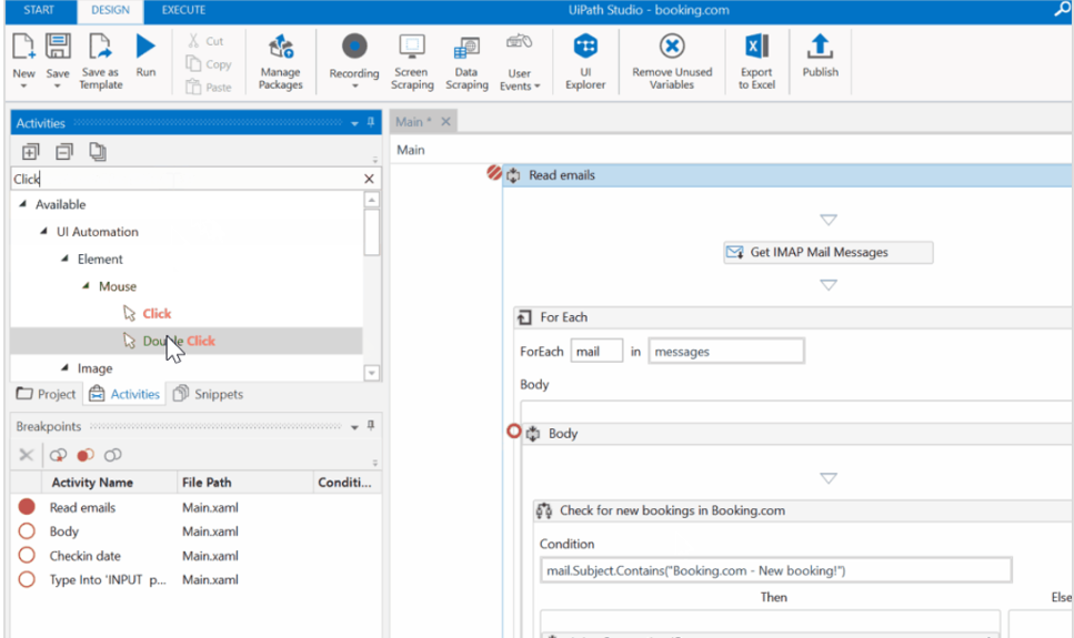 Robotics Process Automation (RPA) of UIPath's studio