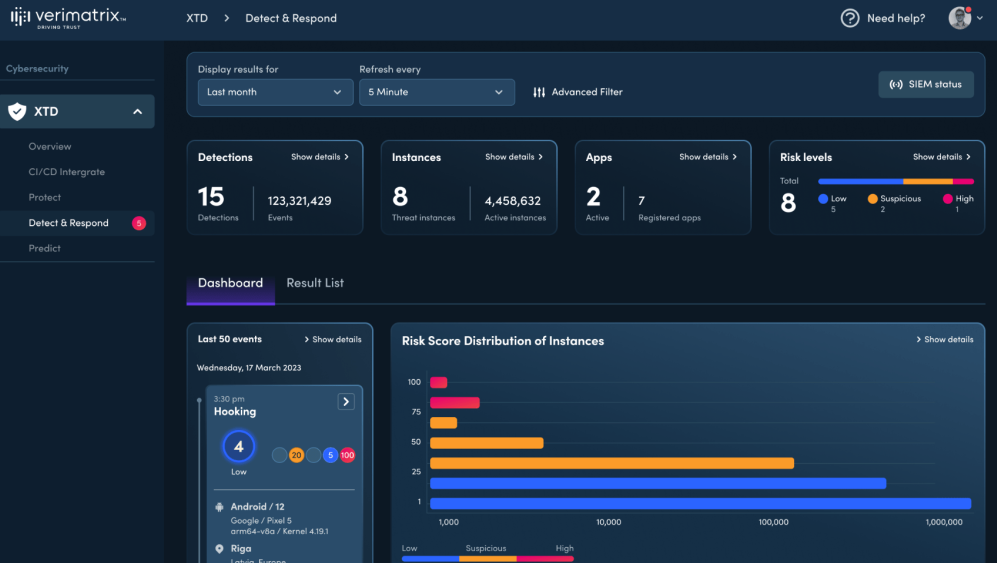 Verimatrix Key Shield's detect & respond feature