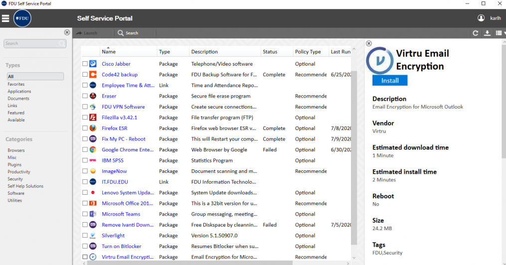 Virtru encryption key management software's email encryption tutorial