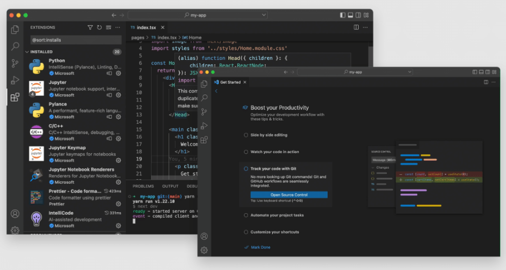 Visual Studio code editing screenshot
