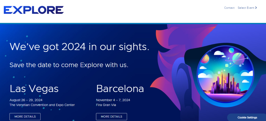 VMware Explore website screenshot