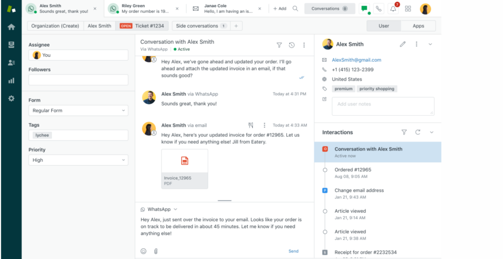 Zendesk Cloud Helpdesk Software agent workplace
