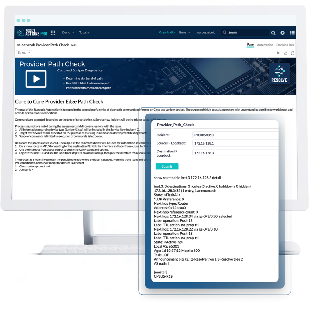 Interface of Resolve on desktop and mobile view